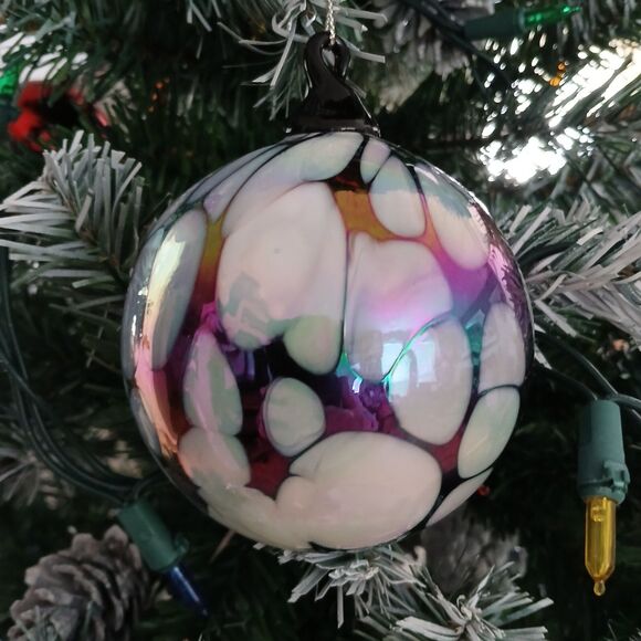 Glass Christmas Ornament Thick Heavy Duty Holiday Tree Decoration 3.5" - Picture 2 of 7